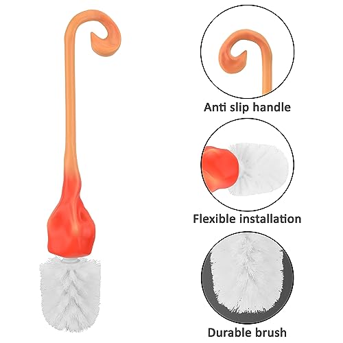 Image of Creative Dinosaur Toilet Brush, Toilet Bowl Brush and Holder, Flexible Toilet Bowl Brush Head, Bathroom DinosaurToilet Bowl Brush for Deeply Cleaning,Cute Bathroom Accessories (Green)