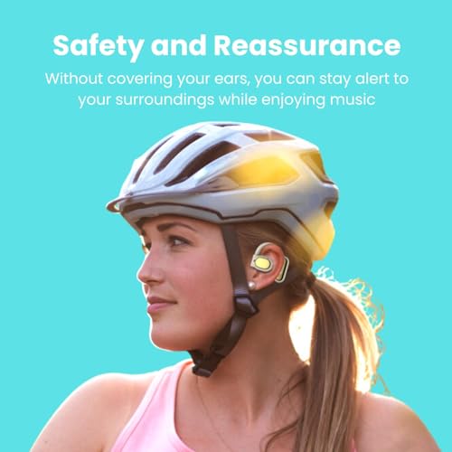 Image of MOOR Beige OpenWave Open Ear Headphones Bluetooth 5.3 Wireless Earbuds, 40H Playtime ENC Noise Cancelling Earbuds with 16.2mm Dynamic Drivers for Premium Stereo Sound IPX4 Waterproof Earbuds