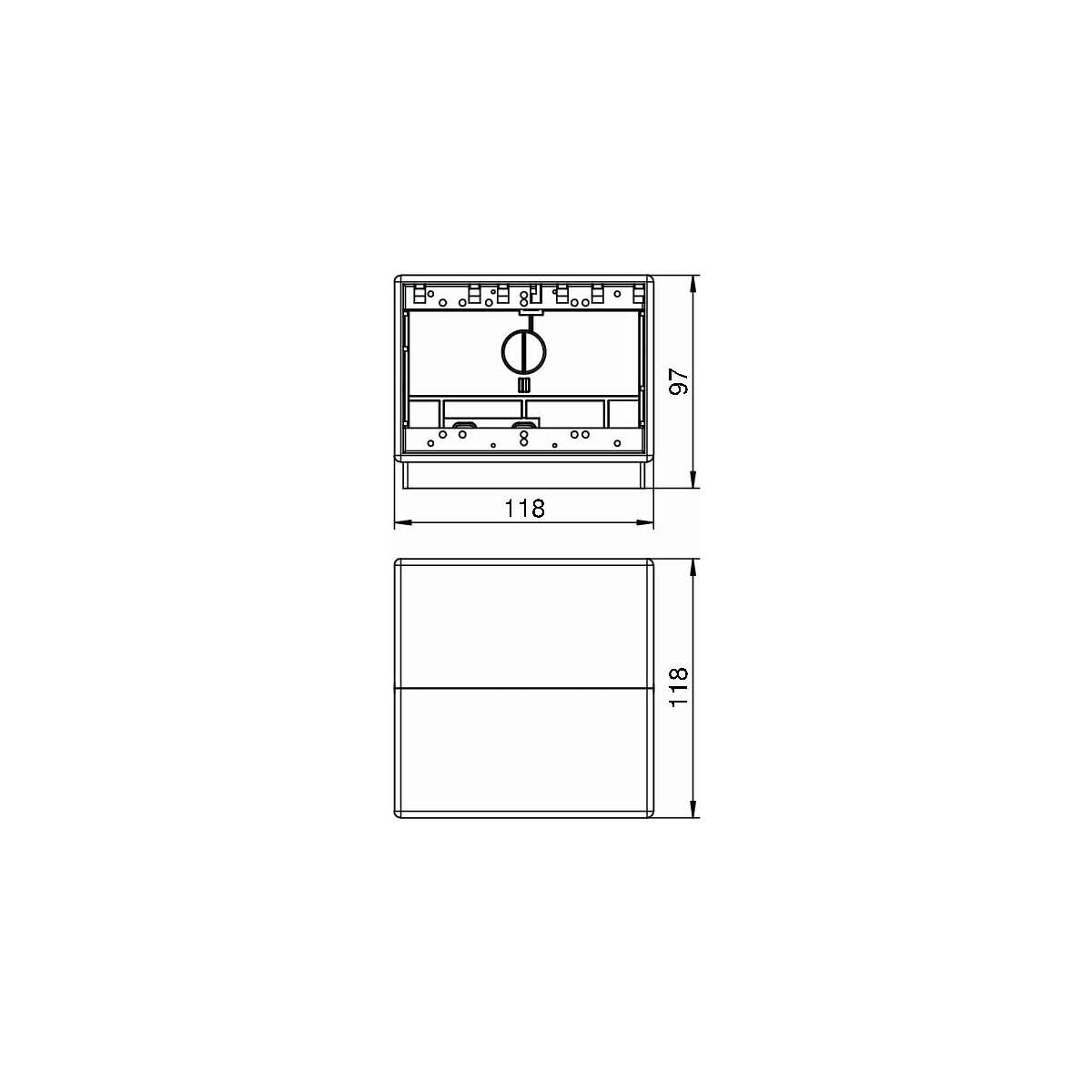 Obo-bettermann sist.canaliz.suelo - Adaptador telitank t4b00c 118x118x97 poliamida
