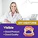 DIY Denture Kit - Full Set Top & Bottom Fake Teeth | Functional Homemade Denture Combo, Natural Looking Missing Teeth Cover, At-Home Smile Enhancement Solution - 20250105