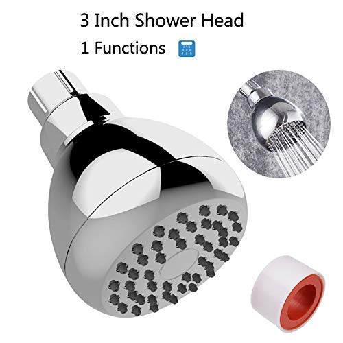 alcachofa de la ducha Cabezal de ducha con ahorro de agua, cabezal de ducha ajustable de alta presión con 3 ajustes, cabezal de ducha con rociador superior