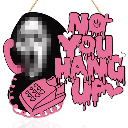 Pink Halloween Decorations Pink Ghost Face Wooden Signs No You Ha...