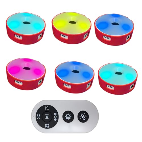SWTHM 6Pcs/Pk Agile Reaction Training Lamp Set Reaction Training Light Speed Agile Reaction Light Equipment Quick Response Training Lights Sports Reaction Lights Enhancing Speed and Agility Tools