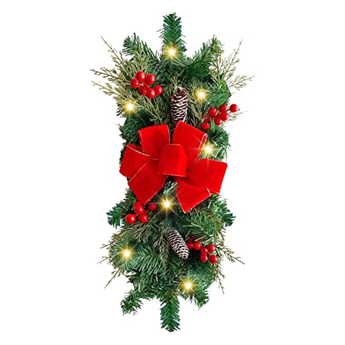 Couronnes de Noël pour porte d'entrée et fenêtres pour une ambiance de fête chaleureuse