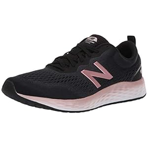 New Balance Women's Fresh Foam Arishi V3 Classic Running Shoe, Black/Peach Soda Metallic, 10
