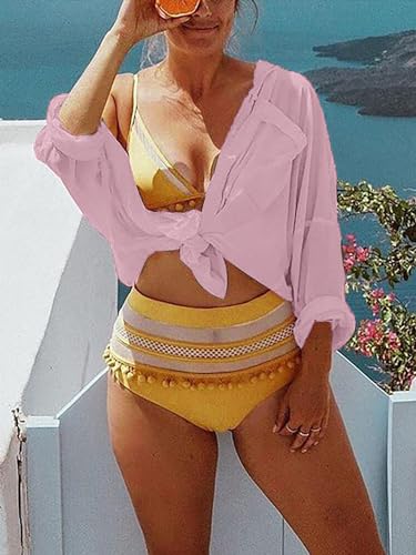 Image of Breezy Lane Beach Cover Up for Women Button Down Shirt Swimsuit Coverup Bathing Suit Cover Ups for Swimwear Vacation