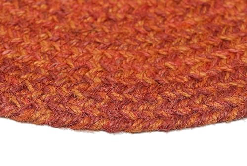 Image of THE HOME TALK Jute Braided Placemats|Side Table Mats|Best for Bed-Side Table,Center Table,Dining Table,Shelves|Home Decorators|Farm Mats (Clay, 33 cm Round, Set of 6)