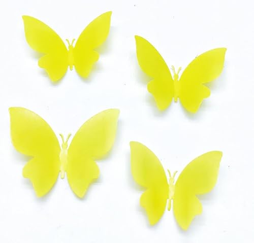 Miniatura 10 de 50 piezas de papel comestible Butterfies blanco para cupcakes, papel de arroz, mariposas comestibles, feliz cumpleaños, baby shower, decoración de