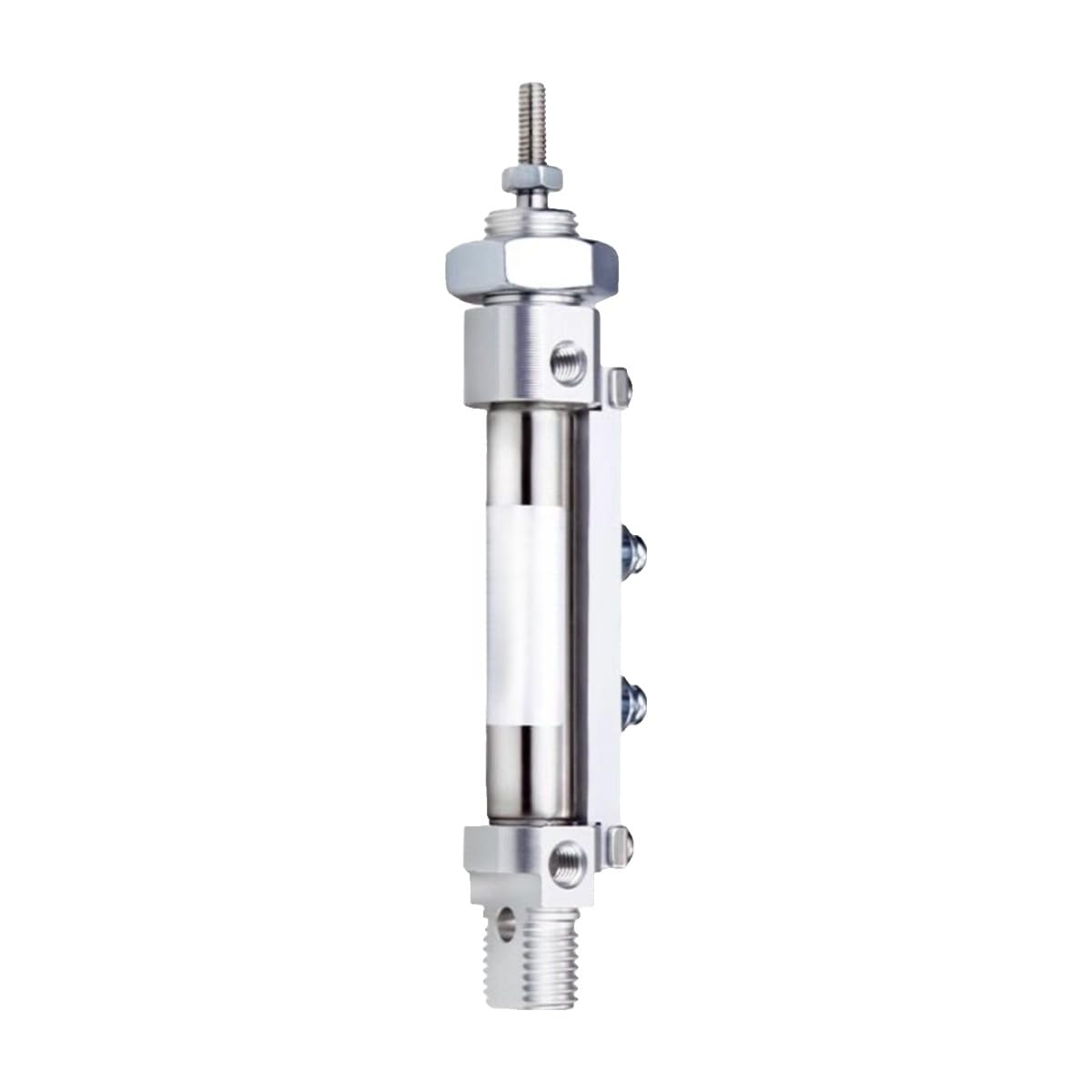 Cylindre pneumatique 12mm C85N double effet avec amortissement élastique