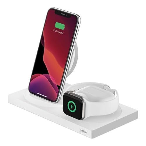Belkin BoostCharge 3-in-1 Wireless Charger Special Edition for Apple Devices (7.5W) - White