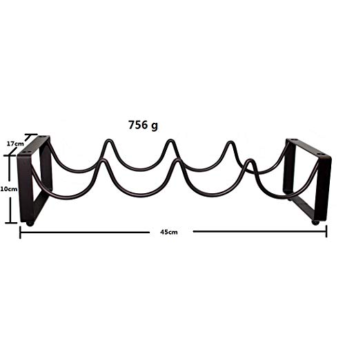 Soporte para 4 botellas de vino de acero inoxidable 45 cm apilable miniatura 6