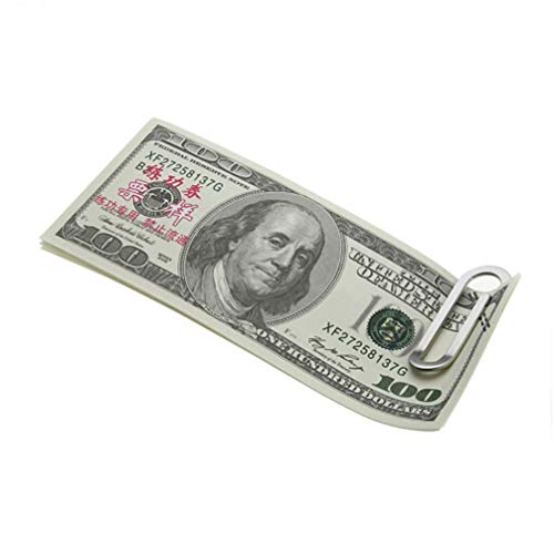 Creative Stainless Steel Money Clip Metal Paper Clip Banknote Holder Silver Clip3