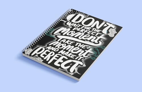 Image of zenithink Motivational Inspirational Wiro Journal Notebook | 80 gsm Paper With 350GSM Hard Cover | Unruled | Pages - 160 | A5 Size | Wiro Binding | Versatile for School, Home & Office
