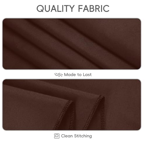 8 Pack Brown Tablecloth 60 x 126 Inch Rectangular Table Cloth for 8 Foot Rectangle Tables, Wrinkle Resistant Washable Rectangle Fabric Table Covers for Wedding Party Banquet Buffet and Camping by RestfulGlow - Image 4