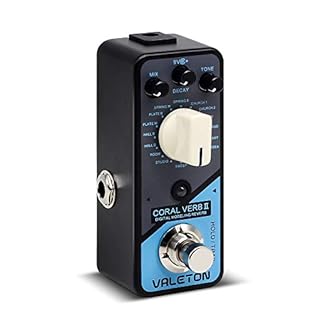 16 Carefully selected Reverb Algorithms in one Stompbox suits a variety of Music Styles MIX, DECAY and TONE Knobs for Detailed Effect Control Switchable Reverb Tail function for Cutting the Sound Instantly or Naturally Leave the Decay when Switching ...