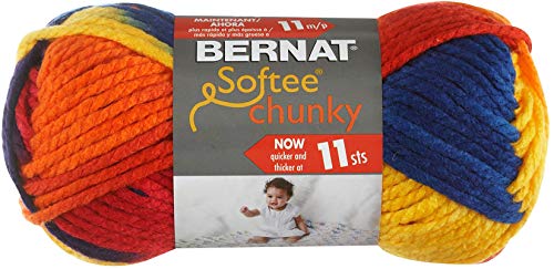 Image of Bernat Softee Chunky Ombre Yarn, 2.5 oz, Gauge 5 Bulky Chunky, 100% Acrylic, School Yard