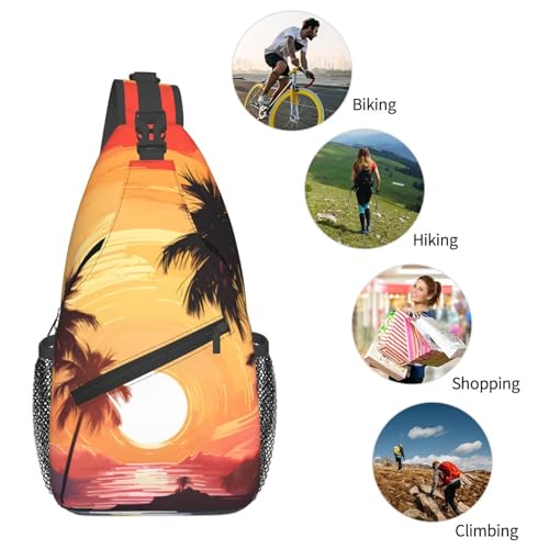 Mochila tipo bandolera patrón Hawaiian Sunset unisex miniatura 6