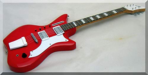 Jack White Guitare Miniature d’avion Blanc Rayures - Les Beatles, Paul McCartney, John Lennon, RIngo Starr, George Harrison Jack White Guitare Miniature d'avion Blanc Rayures – Image 3