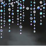 4本 ガーランド パーティー BetterJonny スノーフレークパーティー 飾り パーティー インテリア 部屋の装飾 結婚式 誕生日 新年 壁装飾 キラキラ ピカピカ パーティー デコレーショ