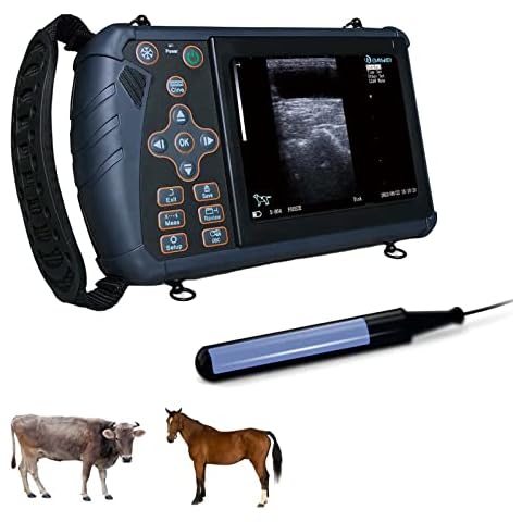 DAWEI S1 Vet Ultrasound Machine For Pregnancy Veterinary Ultrasound Scanner with 7.5Mhz Rectal Probe For Animals Cattle,Horse,Pig,Goat Cover