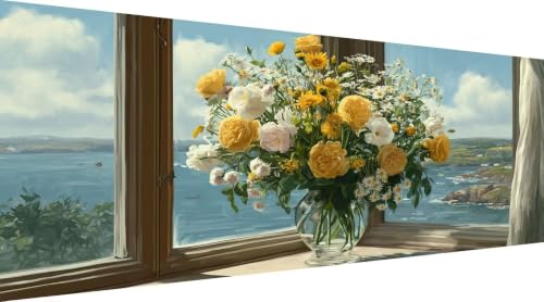 Idée cadeau printemps peinture au diamant 5D kit complet vase