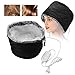 Black Hair Steamer, Heating Hat Adjustable Hot Oil Treatment Hat Electric Steam Haircare Hair Nourishing Moisturize Deep Conditioning for SPA Home Use
