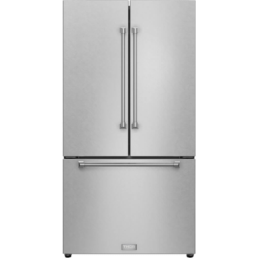 Thor Kitchen Gordon Ramsay 36 Inch 20.3 cu ft French Door Counter Depth Refrigerator with Ice Maker in Stainless Steel