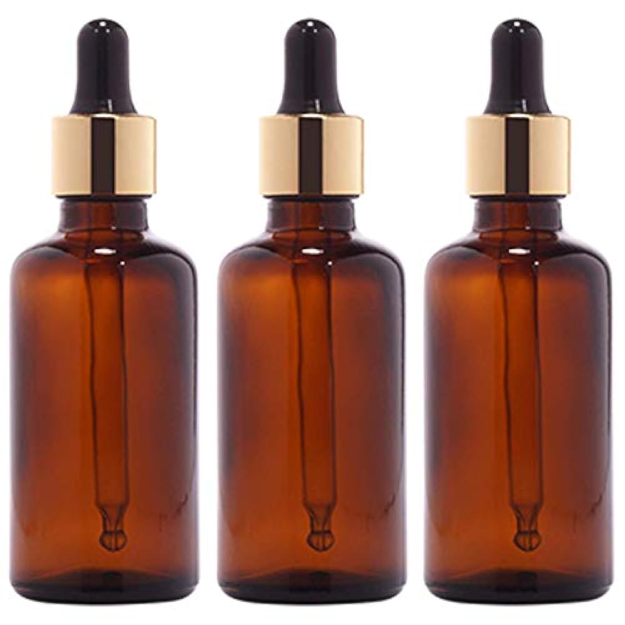 50ml Amber Colour Round Empty Glass Bottle with Dropper