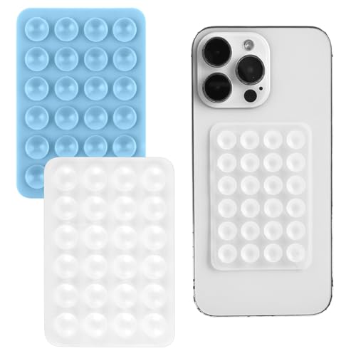 Gjinxi 2 soportes de silicona para teléfono móvil, ventosa de silicona, soporte para teléfono móvil, ventosa extrafuerte, soporte de ventosa, soporte manos libres para todos los modelos de teléfonos