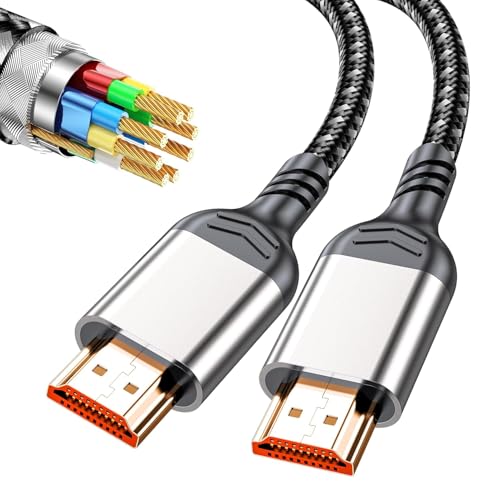 Câble HDMI 8K 48 Gbit/s tressé : transmission fluide 4K 120Hz et HDR dynamique pour écran Gamer