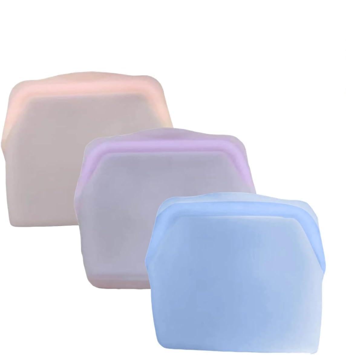 Leakproof Reusable Silicone Storage Bags,Leak-Proof Upright Freezer Bags,BPA-free Silicone Storage B/ag,Odor-Proof,High-Temperature Resistant