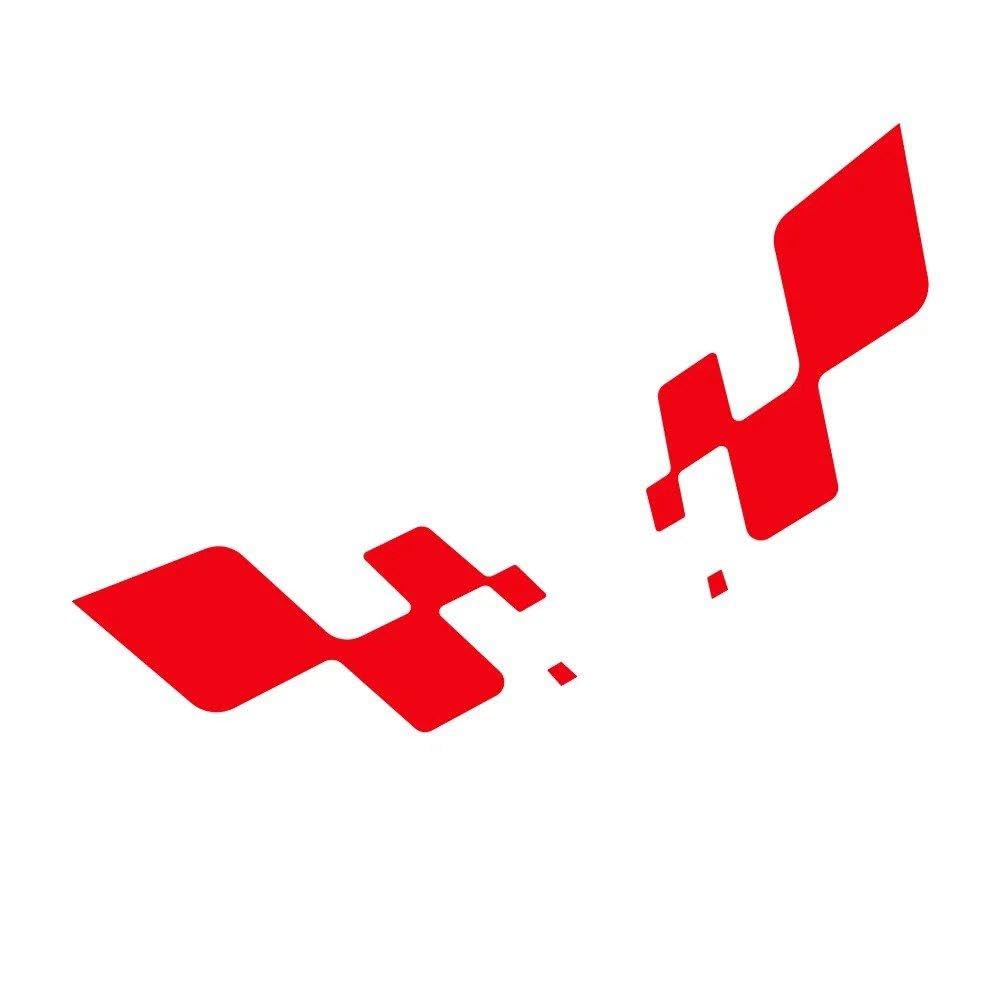 Side Body Car Stickers Racing Styling PVC Film Decals(Glossy Red,2Pair)