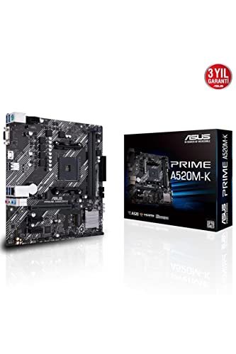 PRIME A520M-K, scheda madre AMD A520 (Ryzen AM4) micro ATX con slot M.2, 1 Gb Ethernet, HDMI/D-Sub, SATA 6 Gbps, USB 3.2 Gen 1 Type-A - Scheda madre - Immagine 1