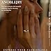 ANOBLEJRY Gold Rings for Women Non Tarnish Cz Engagement Rings Fashion Ring for Women Purple Aquamarine Ring March Popular Gifts for Women 2025 Febuary Birthstone