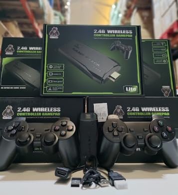 MayMax Consola de Juegos Inalambrica Retro Stick 64 GB - Videoconsola HDMI con Miles de Juegos Clasicos, Dos mandos inalambricos, Plug and Play en TV