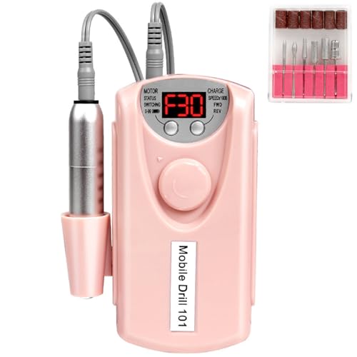 Kit de taladro para uñas profesional portátil y recargable para pedicura