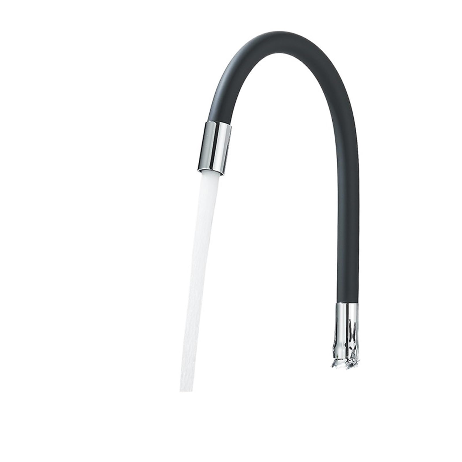 Mitigeur de cuisine avec tube flexible noir pour simplifier la vaisselle au quotidien
