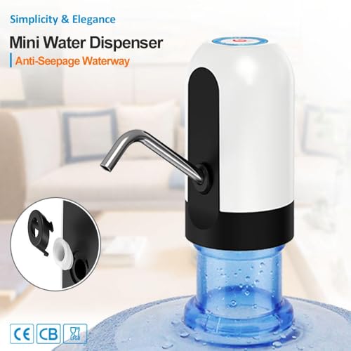 Image of VEROX Automatic Water Dispenser Pump for 20 Litre Bottle for Home, Office Type C USB Charging Water Pump- White