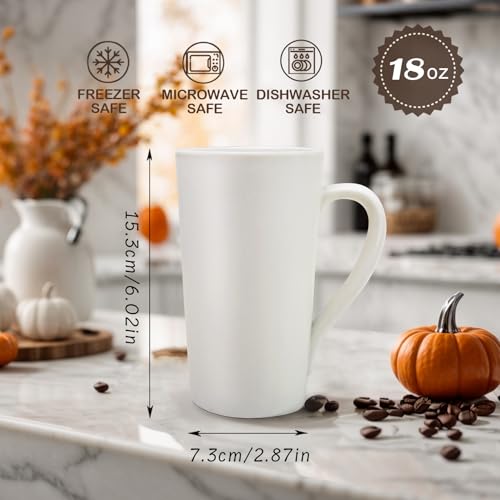 Taza grande de cerámica de 18 oz con asa miniatura 2