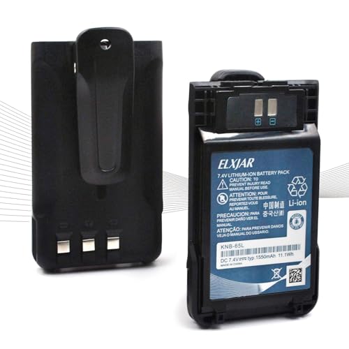 elxjar (2-Pack) 7.4V 1550mAh Battery Replacement for Kenwood TH-K20, TK-2000, TK-3000, TK-3501, TK-U100, Part NO KNB-63L, KNB-65L