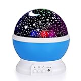 Adoric Night Lighting Lamp, Star Light Rotating Projector, 4 LED Bulbs 8 Modes for Children Kids Bedroom (3.2FT USB Cord)