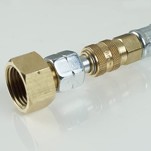 Gasherd-Anschluß mit Stecknippel an Schnellkupplung zum Nachrüsten an 1/2 rechts auf STN für Gasherd Caravan Wohnmobil Gaskocher (Anschluss an Gasherd)