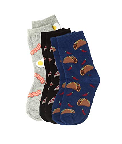 Hot Sox Kid's Food Asst Socks 1 Pair, Multi, Small/Medium