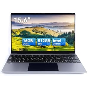 15.6″ Laptop Computer, Gaming Laptop,16GB RAM 512GB SSD. Intel Celeron N5095 Processors(up to 2.9GHz),1920 * 1200 Display, USB 3.0, Bluetooth 4.2, Type-C, Mini-HDMI, 38000mWh Battery.