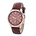 Wholesale Lot of 10 Pcs Unisex Men Women Lady Gold Plated Platinum Style PU Leather Round Wrist Watches