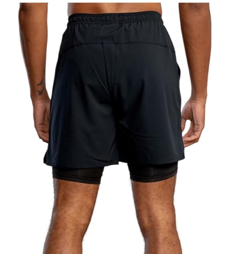 RVCA Sport Men's 17" Yogger Train 2 in 1 Workout Shorts with Compression Liner3