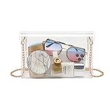 FAIME 3 in 1 Clear Purse for Women Stadium, Cute Clear Crossbody Bag Stadium Approved, Small Clear C