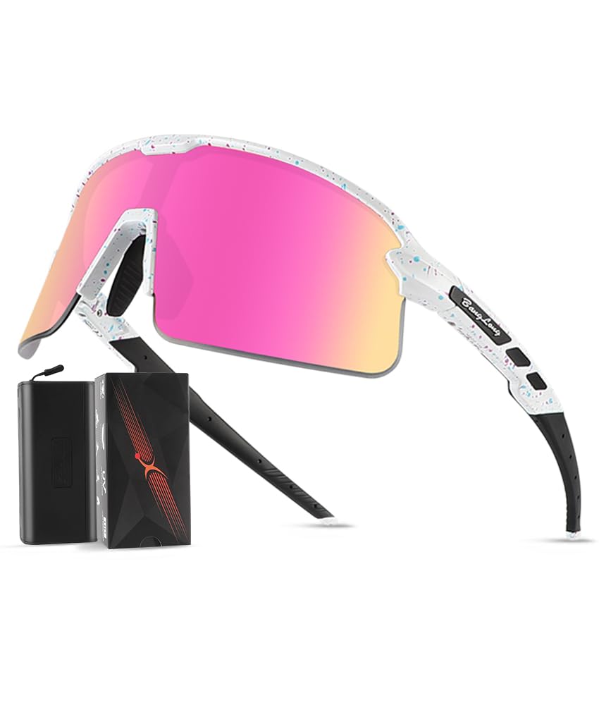 BangLong Occhiali da sole sportivi per uomo e donna, protezione UV400, TR90, per ciclismo, corsa, baseball, attività all'aperto