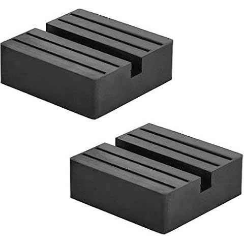 JUNHOM Universal Car Rubber Jack Support Lift Pad Slotted Frame Adapter Rubber Jack Pad (2pcs) Cover