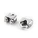 Aexit 2pcs Stainless Material handling Steel Cable Clip Saddle Clamp for 5/32